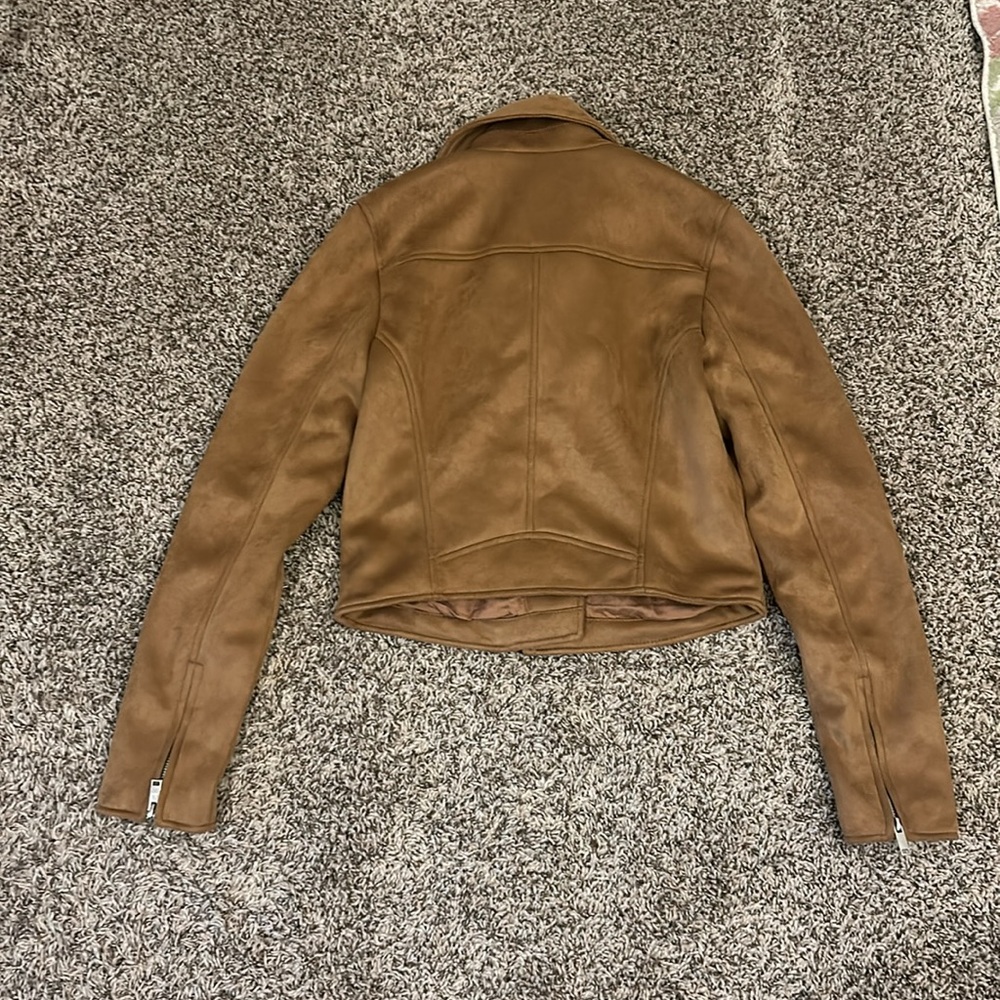 Abercrombie & Fitch Vegan Leather Suede Jacket Women’s Size Small - Picture 11 of 16